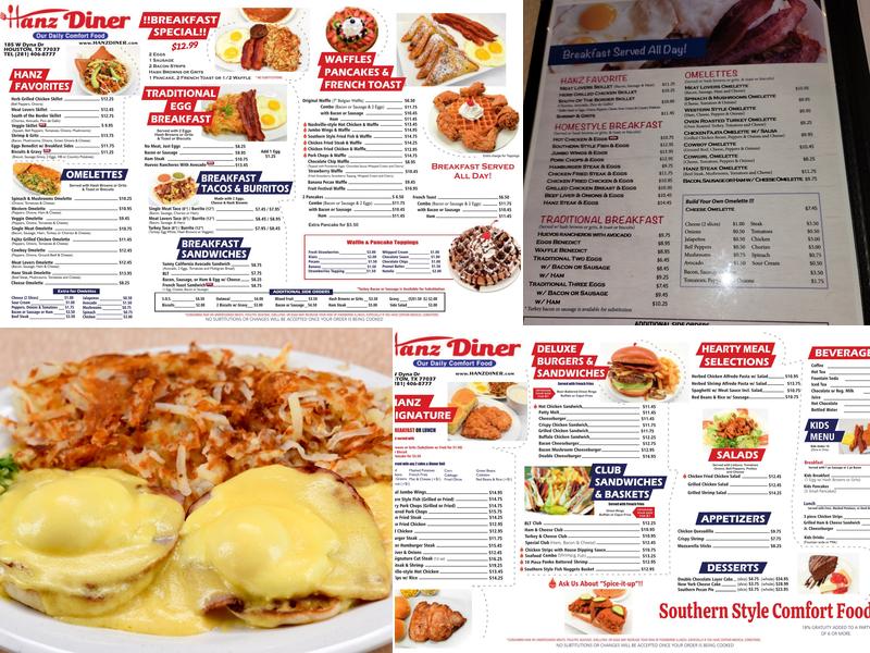Hanz Diner Menu