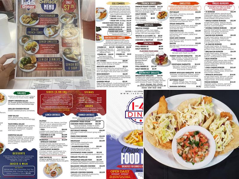 I-45 Diner Menu