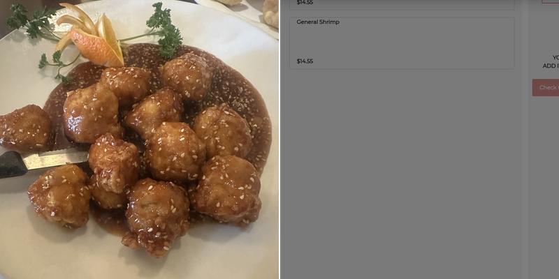 T Jin China Diner Menu