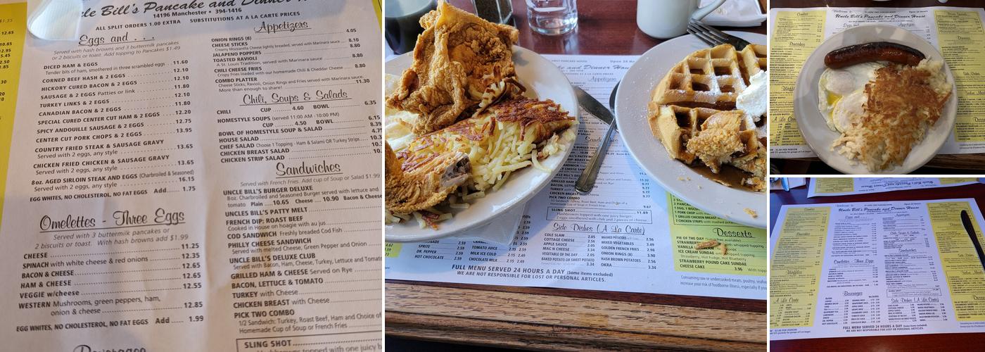 West County Uncle Bill's Pancake and Dinner House Menu