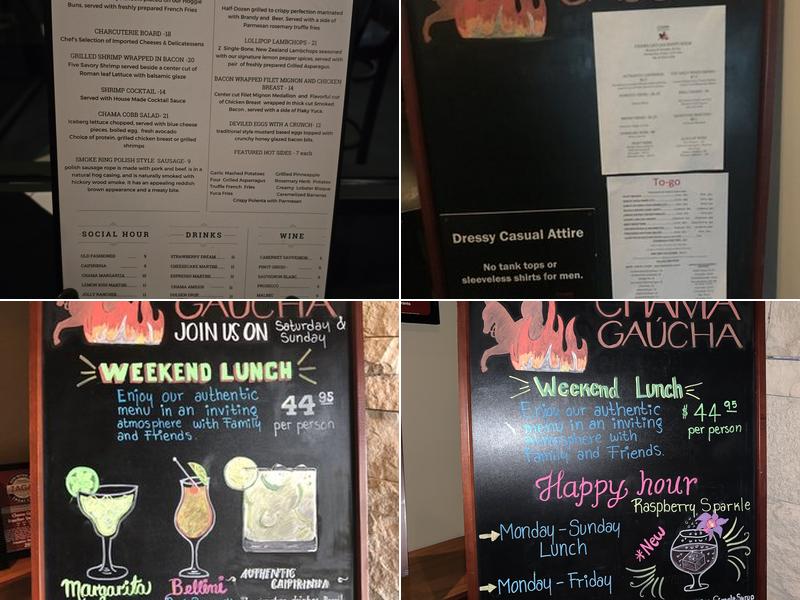 Chama Gaúcha Brazilian Steakhouse - Houston Menu