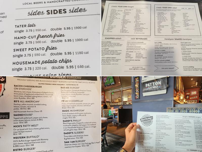 Bad Daddy's Burger Bar Menu