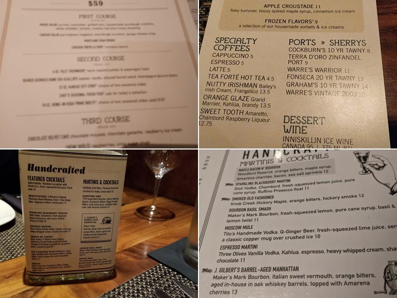 J. Gilbert's Wood-Fired Steaks & Seafood St. Louis Menu