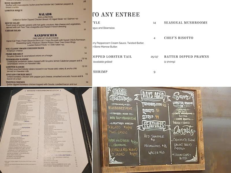 Twisted Tree Steakhouse Menu