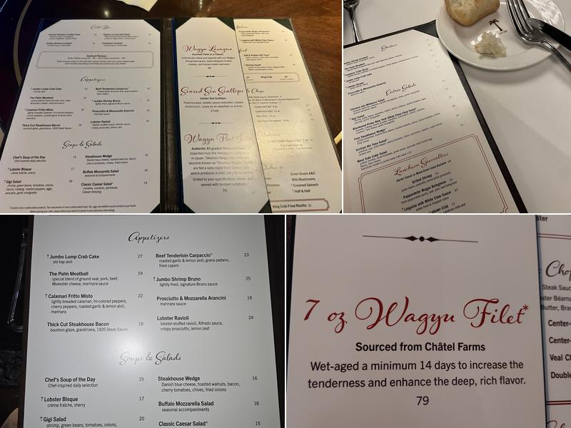 The Palm - Downtown Houston Menu