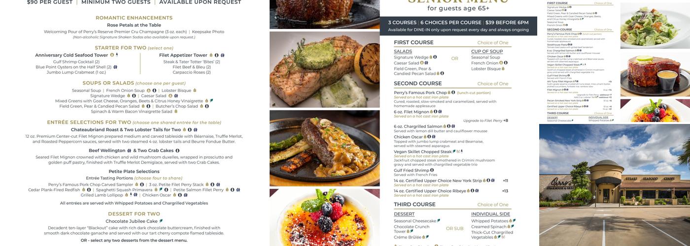 Perry's Steakhouse & Grille Menu