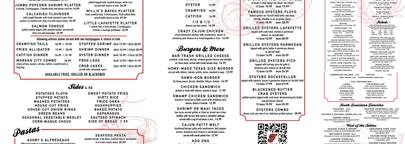 Floyds Seafood - Sugar Land Menu
