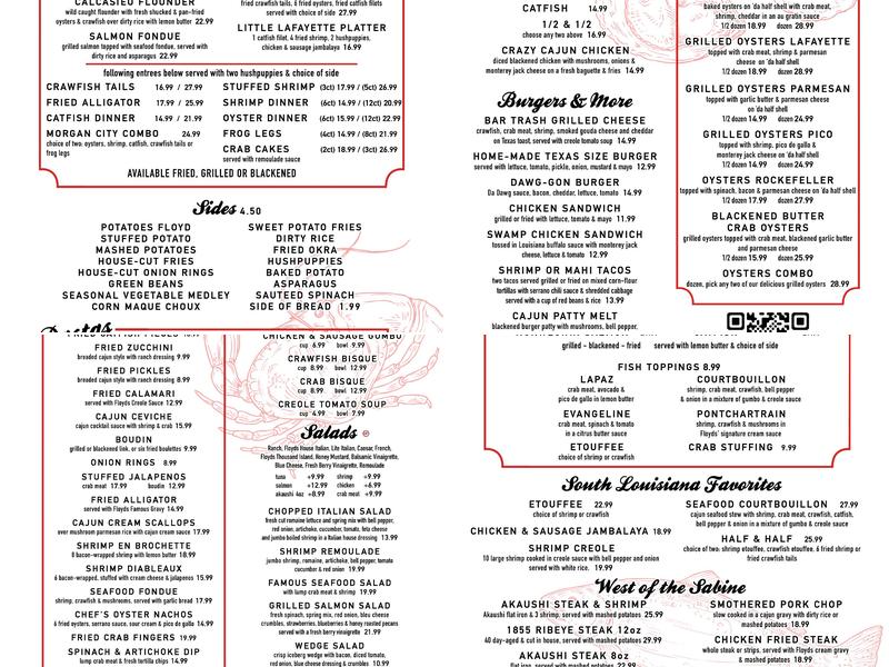 Floyds Seafood - Sugar Land Menu