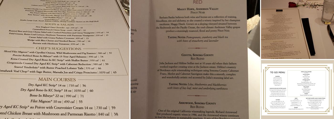 The Capital Grille Menu