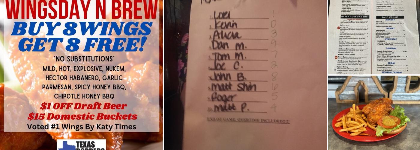Texas Borders Bar & Grill Menu