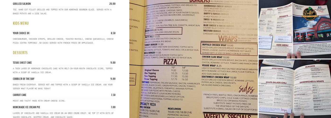Mike Duffy's Pub & Grill Menu