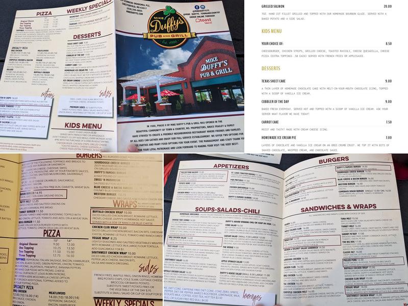 Mike Duffy's Pub & Grill Menu