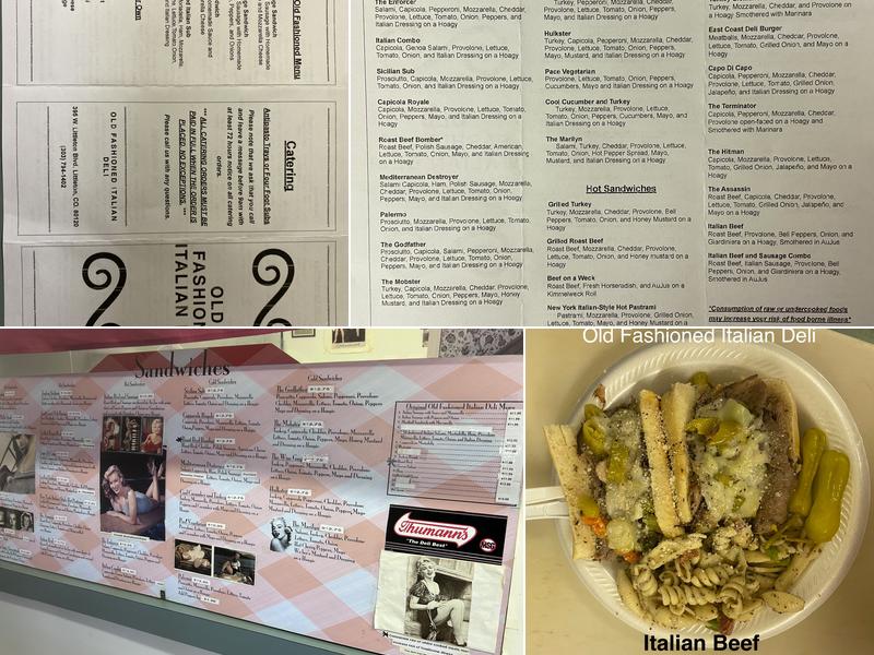 Old Fashioned Italian Deli Menu