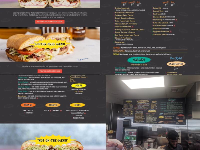 Snarf's Sandwiches Menu