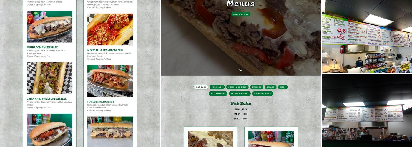 Pat's Philly Steaks & Subs Menu