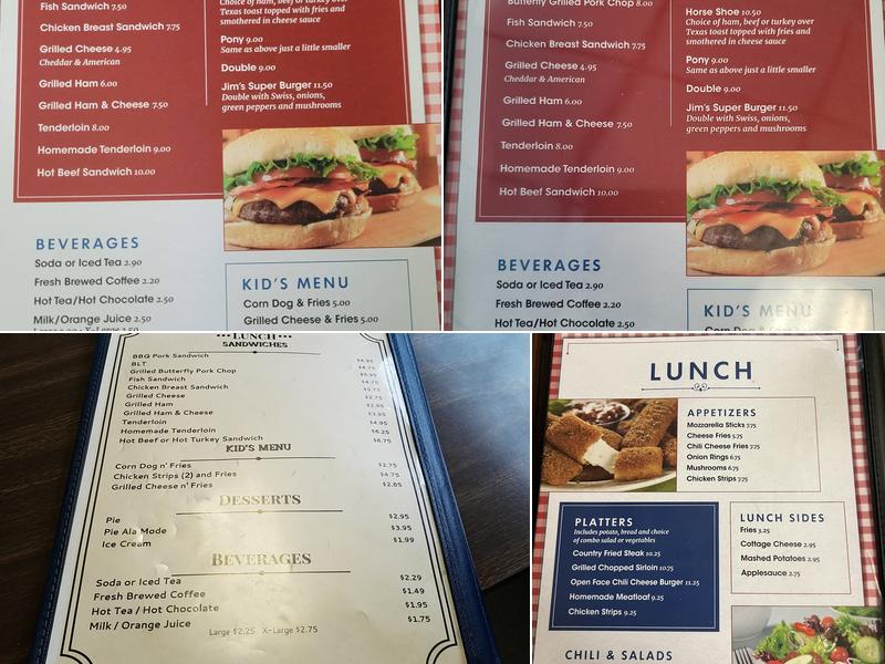 Jim's Family Restaurant Menu