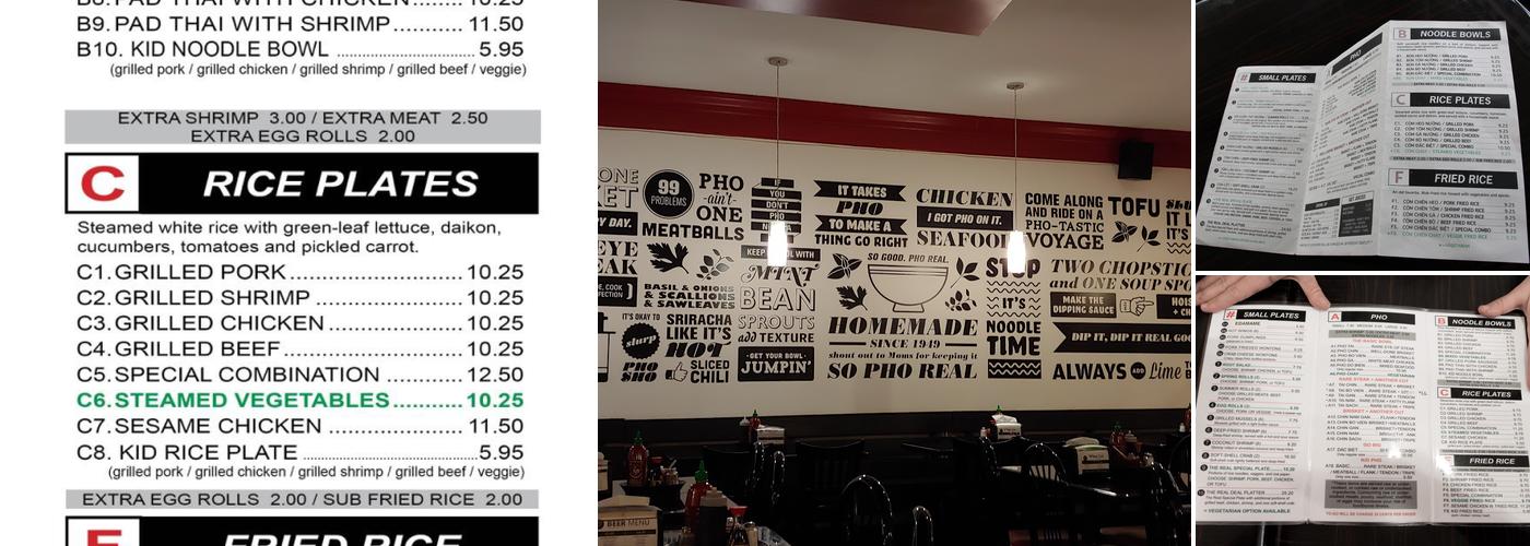 Pho Real Menu