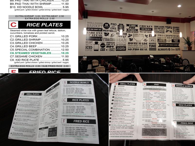 Pho Real Menu