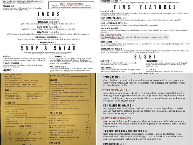 Smokin Fins - Littleton Menu