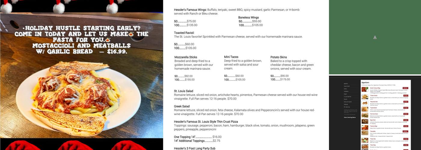 Hessler's Pub & Grill Menu