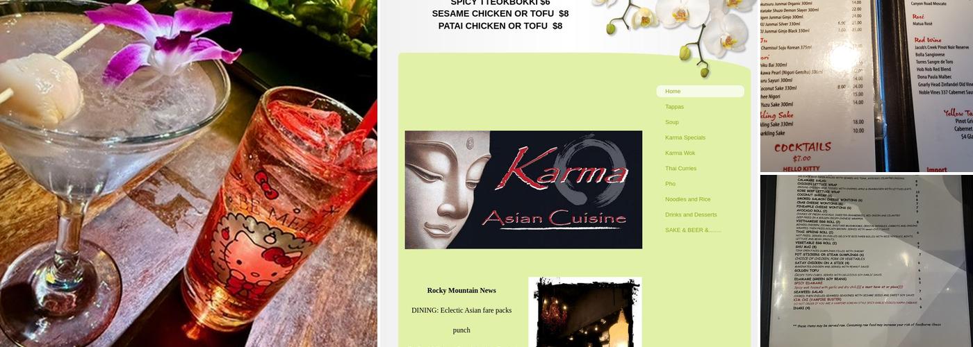 karma asian Menu