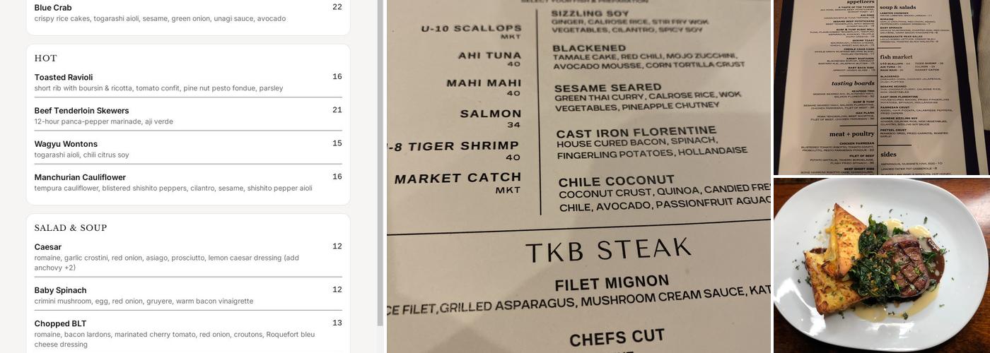 The Tavern Kitchen & Bar Menu