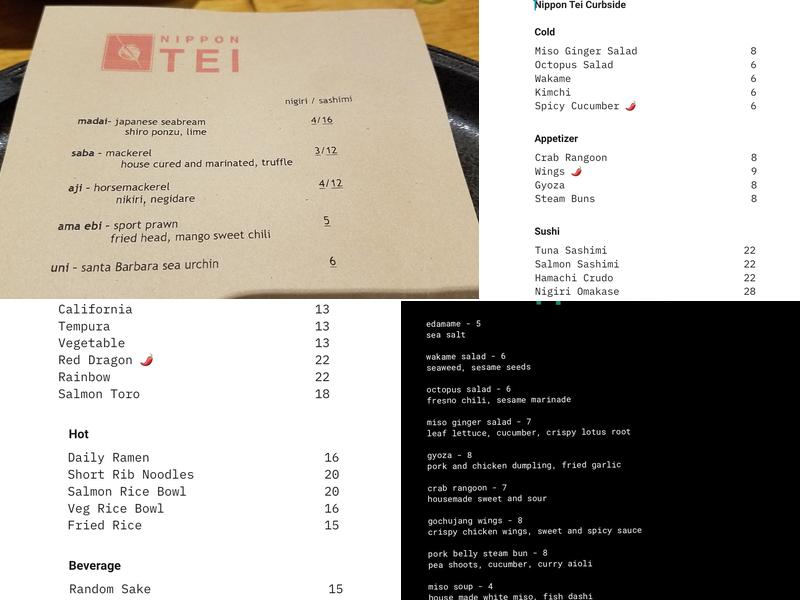 Nippon Tei Menu