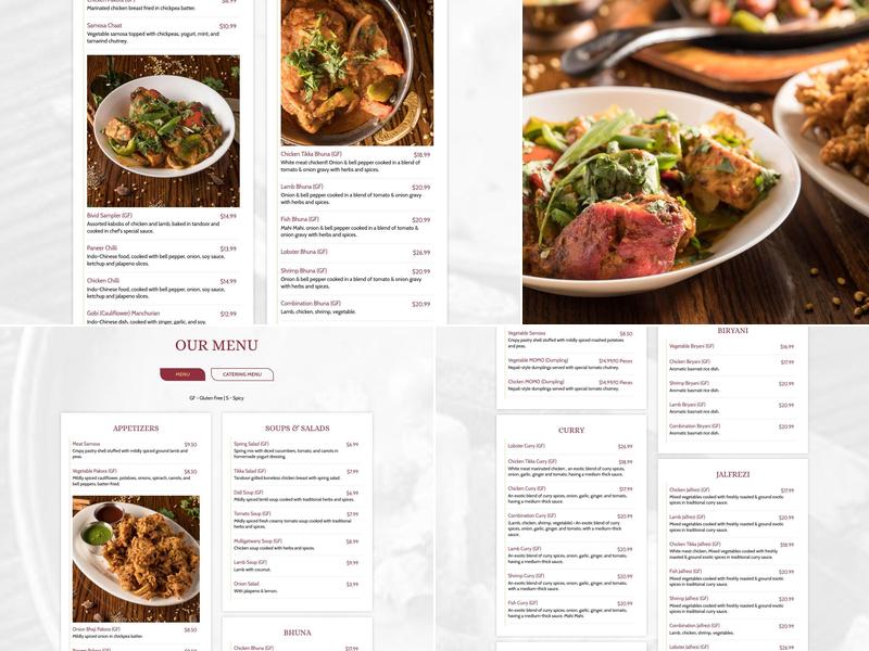 India's Kitchen II-Centennial Menu