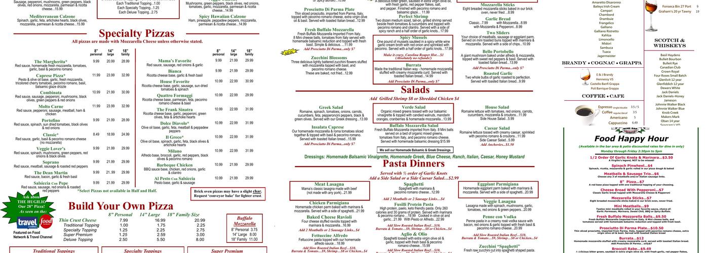 Virgilio's Pizzeria & Wine Bar Menu