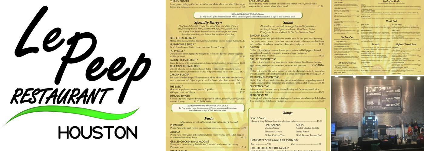 Le Peep Menu