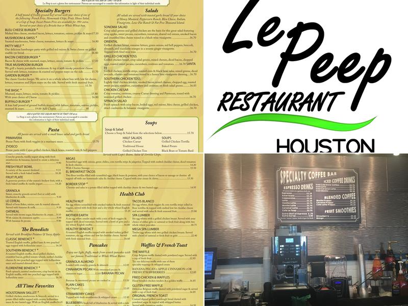 Le Peep Menu