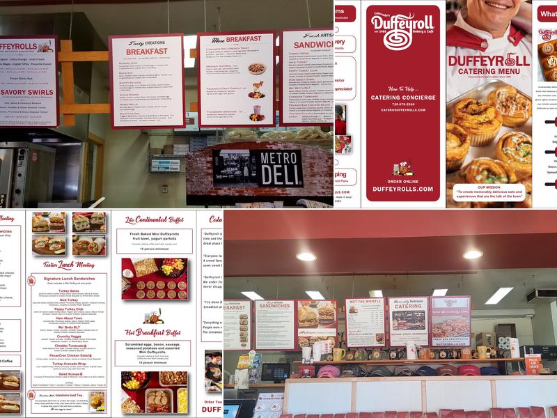 Duffeyroll Bakery Cafe Menu
