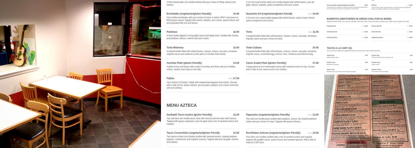 Garibaldi Mexican Bistro Menu