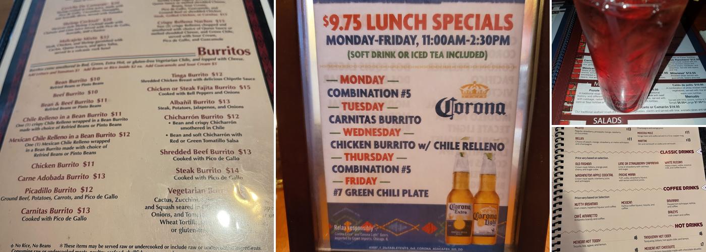 Chula on Broadway Cocina Mexicana Menu