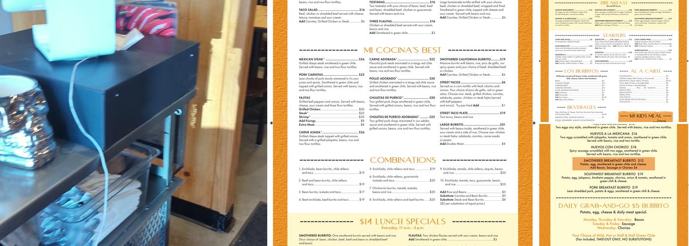 Mi Cocina Express Menu
