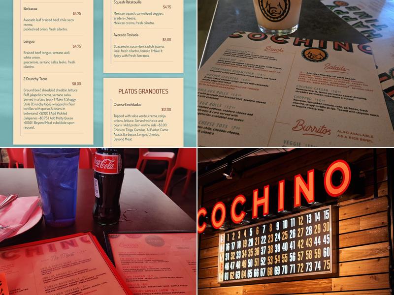 Cochino Taco Menu