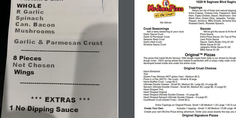 MrJims.Pizza Menu