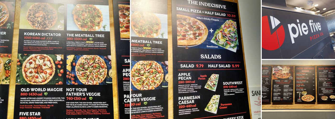 Pie Five Pizza Menu
