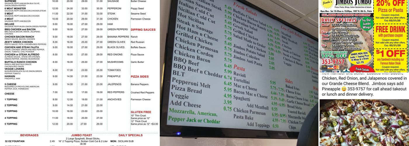 Jimbo's Jumbo Menu