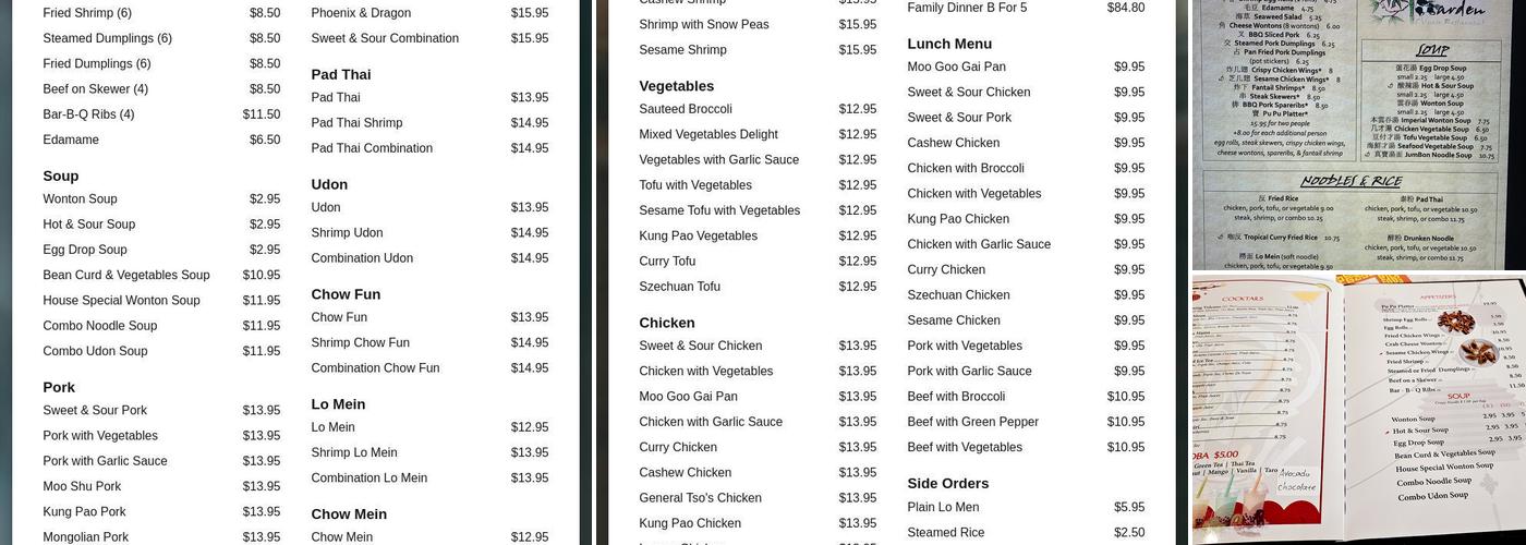 Imperial Garden Menu