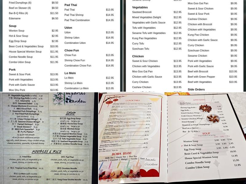 Imperial Garden Menu