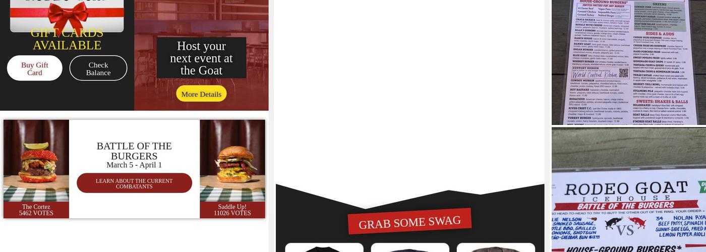 Rodeo Goat Menu