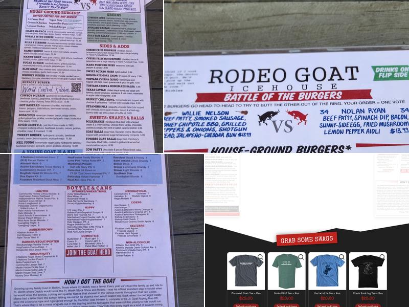 Rodeo Goat Menu