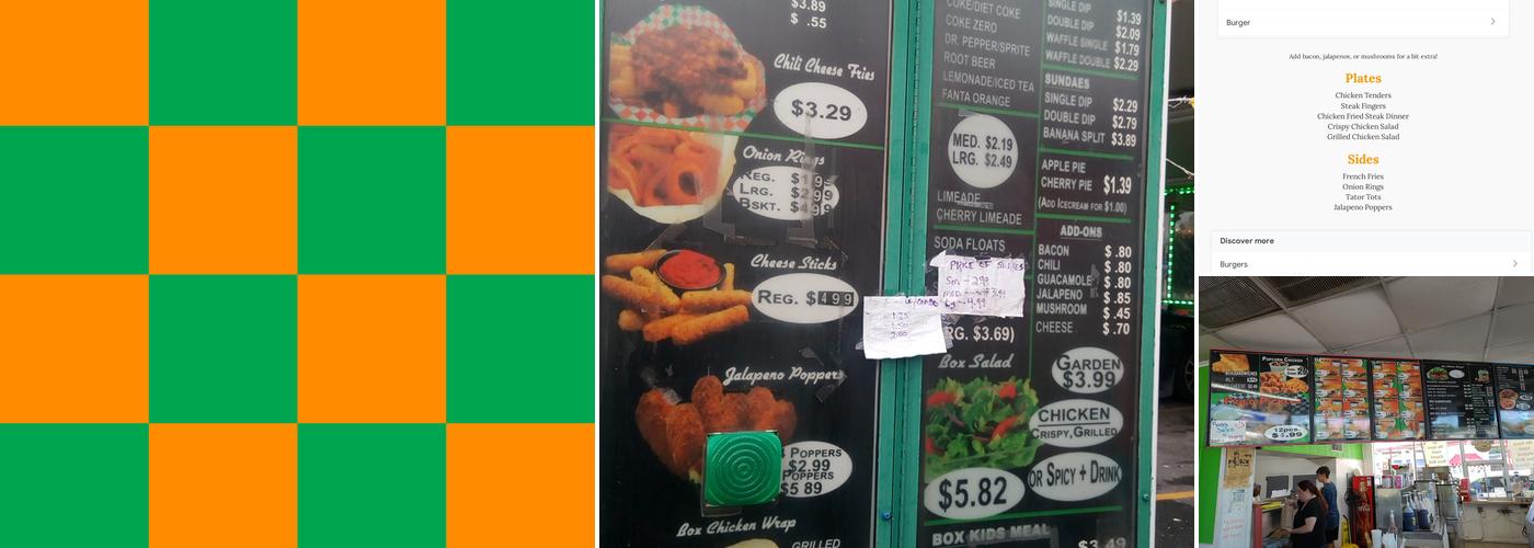 Burger Box Menu
