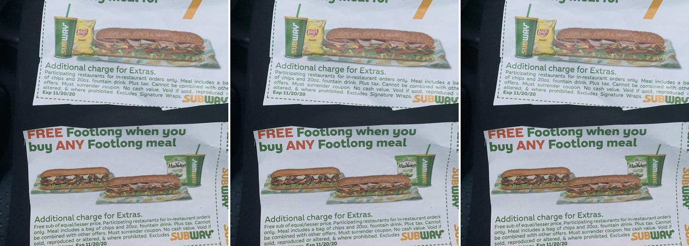 Subway Menu