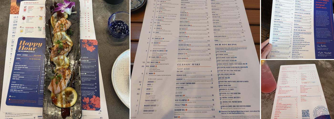 Blue Sushi Sake Grill Menu