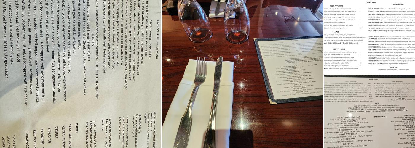 Istanbul Grill Menu