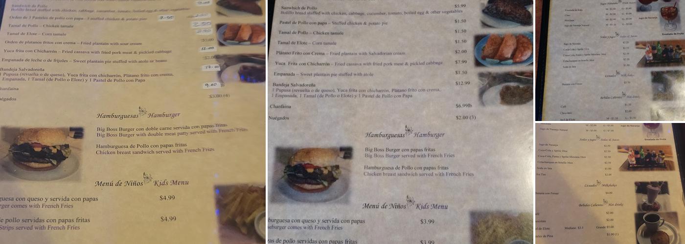 Lirios Restaurant Menu