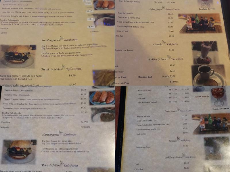 Lirios Restaurant Menu