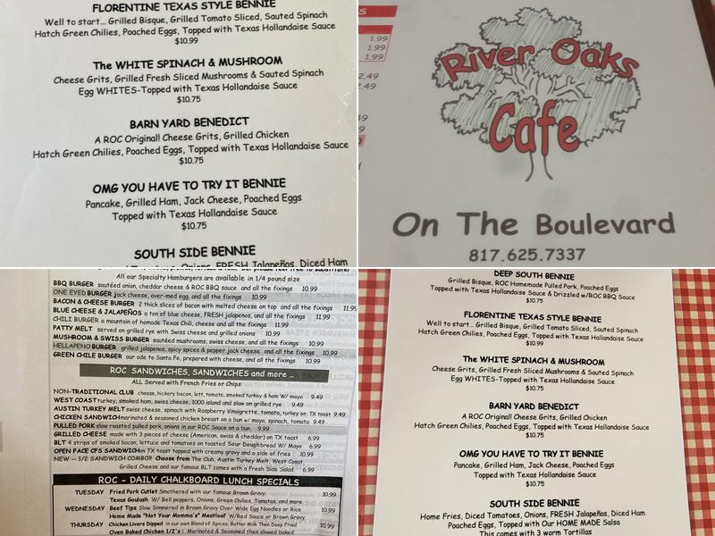 River Oaks Cafe Menu